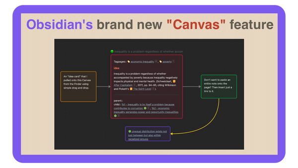 Obsidian's brand new "Canvas" feature 📽